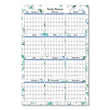 Blue Sky® Lindley Laminated Erasable Wall Calendar, Lindley Floral Artwork, 36 X 24, White-multicolor Sheets, 12-month (jan-dec): 2022 freeshipping - TVN Wholesale